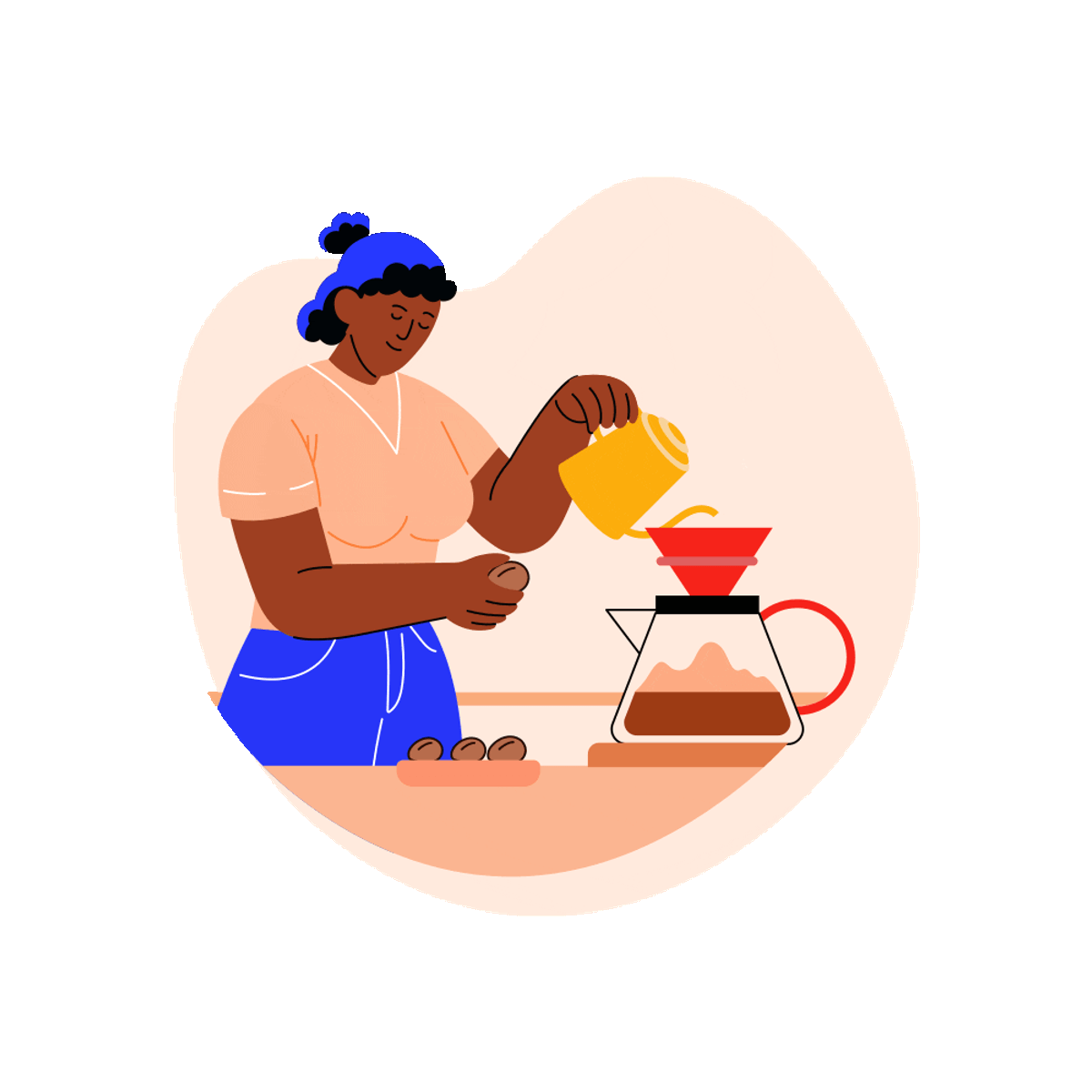 Making coffee